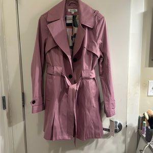 Vía Spiga Iris lilac-colored women’s hooded trench coat, large